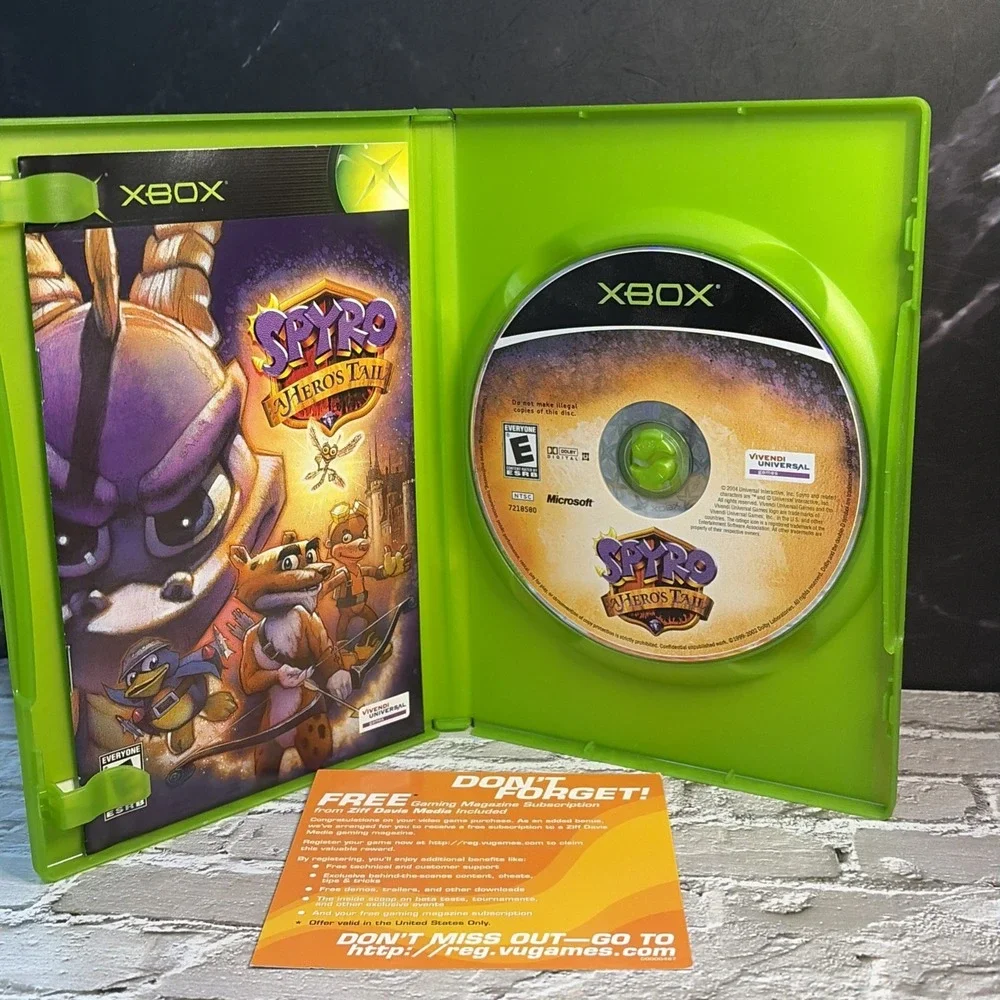Spyro: A Hero's Tail (Microsoft Xbox, 2004) T&W - Very Clean Disk - CIB